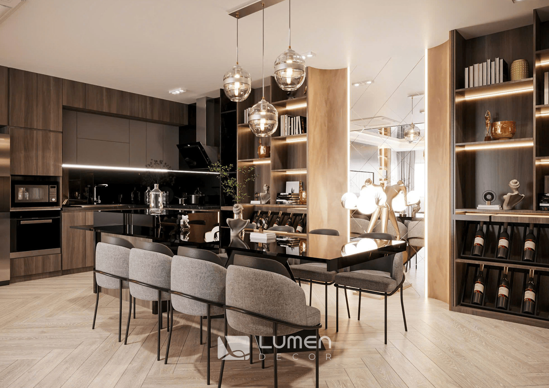 Lumen Decor: Nghệ Thuật Thiết Kế Thi Công Căn Hộ Châu Âu Hiện Đại Tại Hồ Gươm Plaza 6 thi công căn hộ