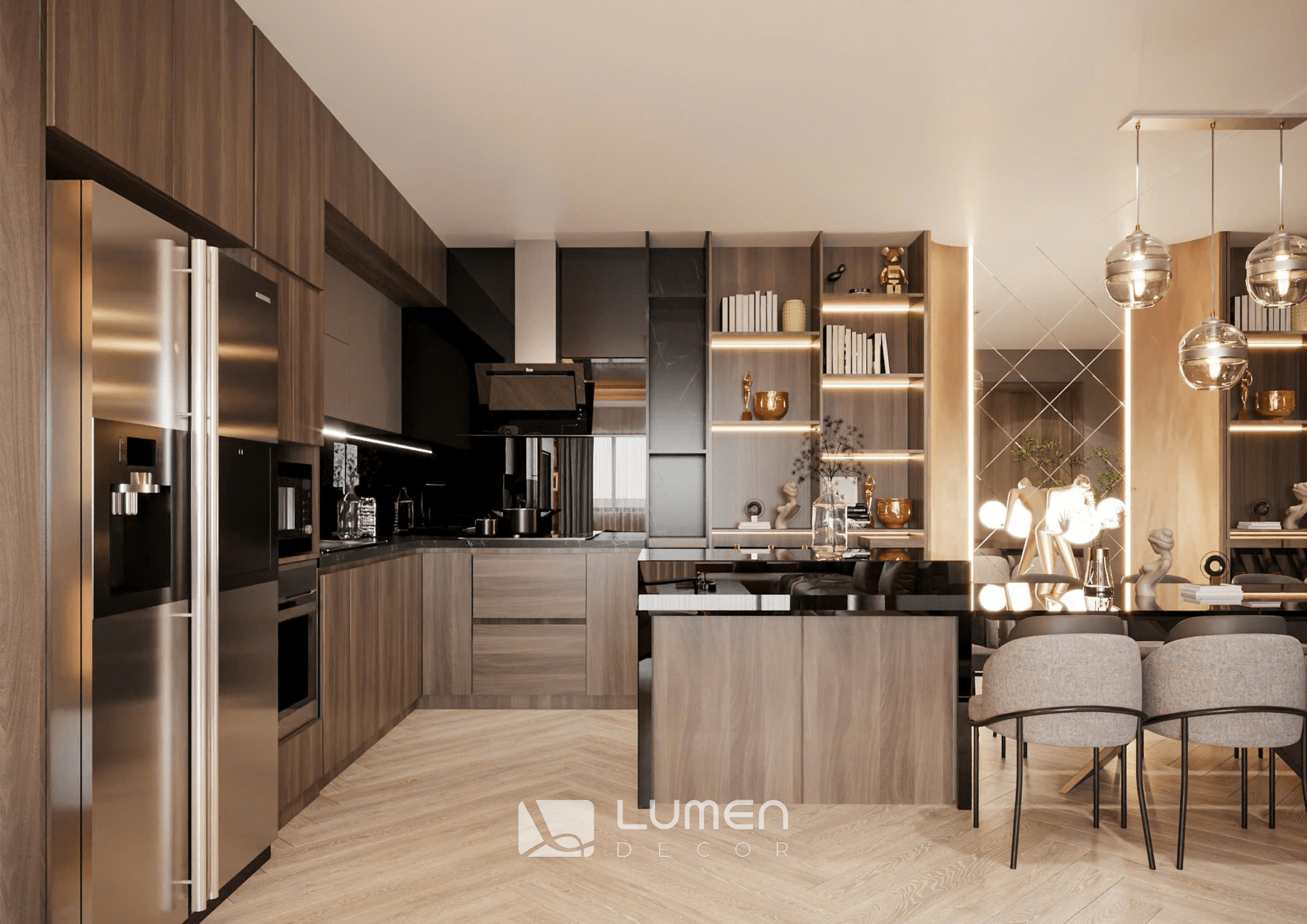 Lumen Decor: Nghệ Thuật Thiết Kế Thi Công Căn Hộ Châu Âu Hiện Đại Tại Hồ Gươm Plaza 5 thi công căn hộ