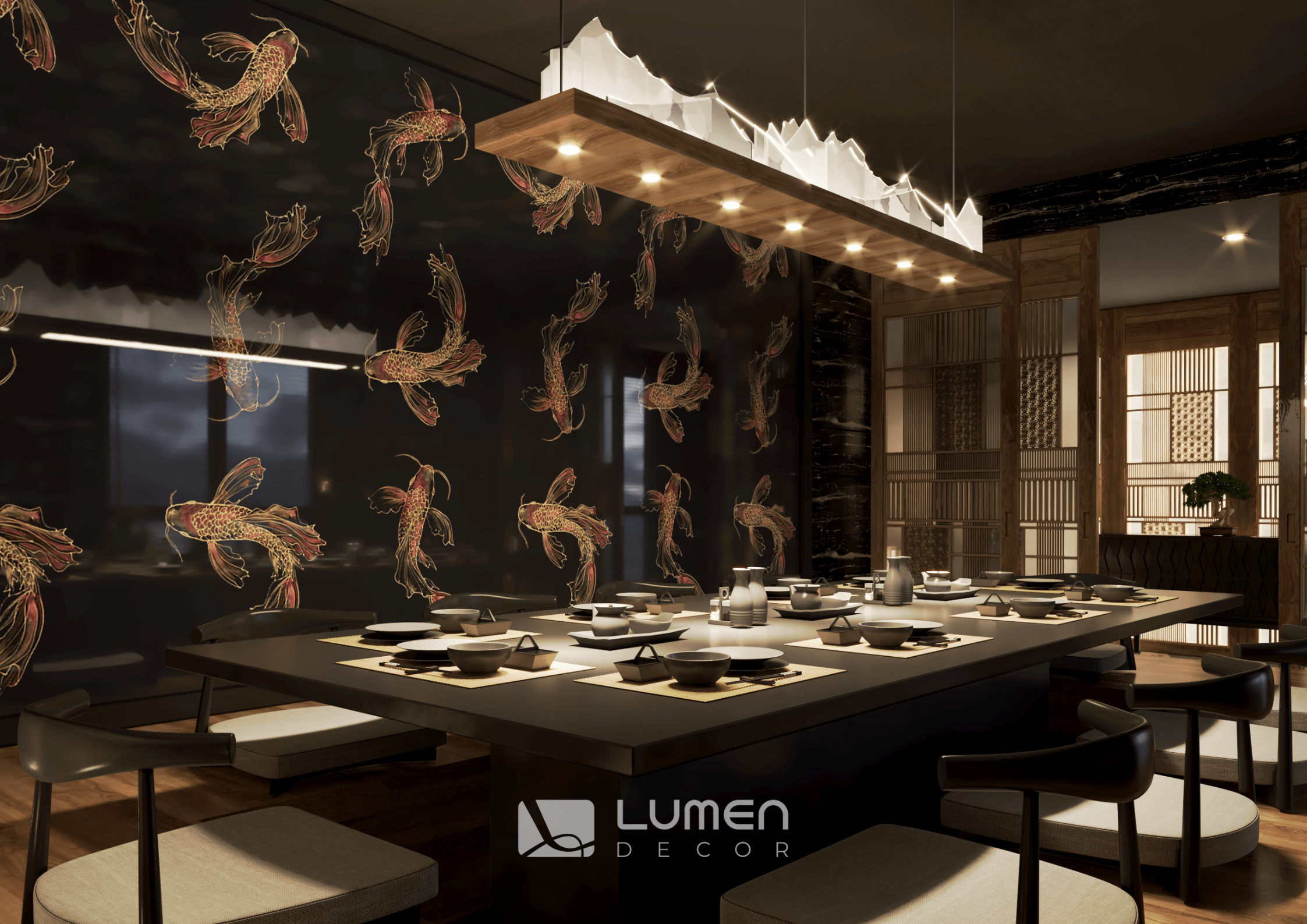 Lumen Decor – Thiết Kế Nhà Hàng Nhật Bản - Kiến Tạo Không Gian Ẩm Thực Tinh Tế 6 thiết kế nhà hàng