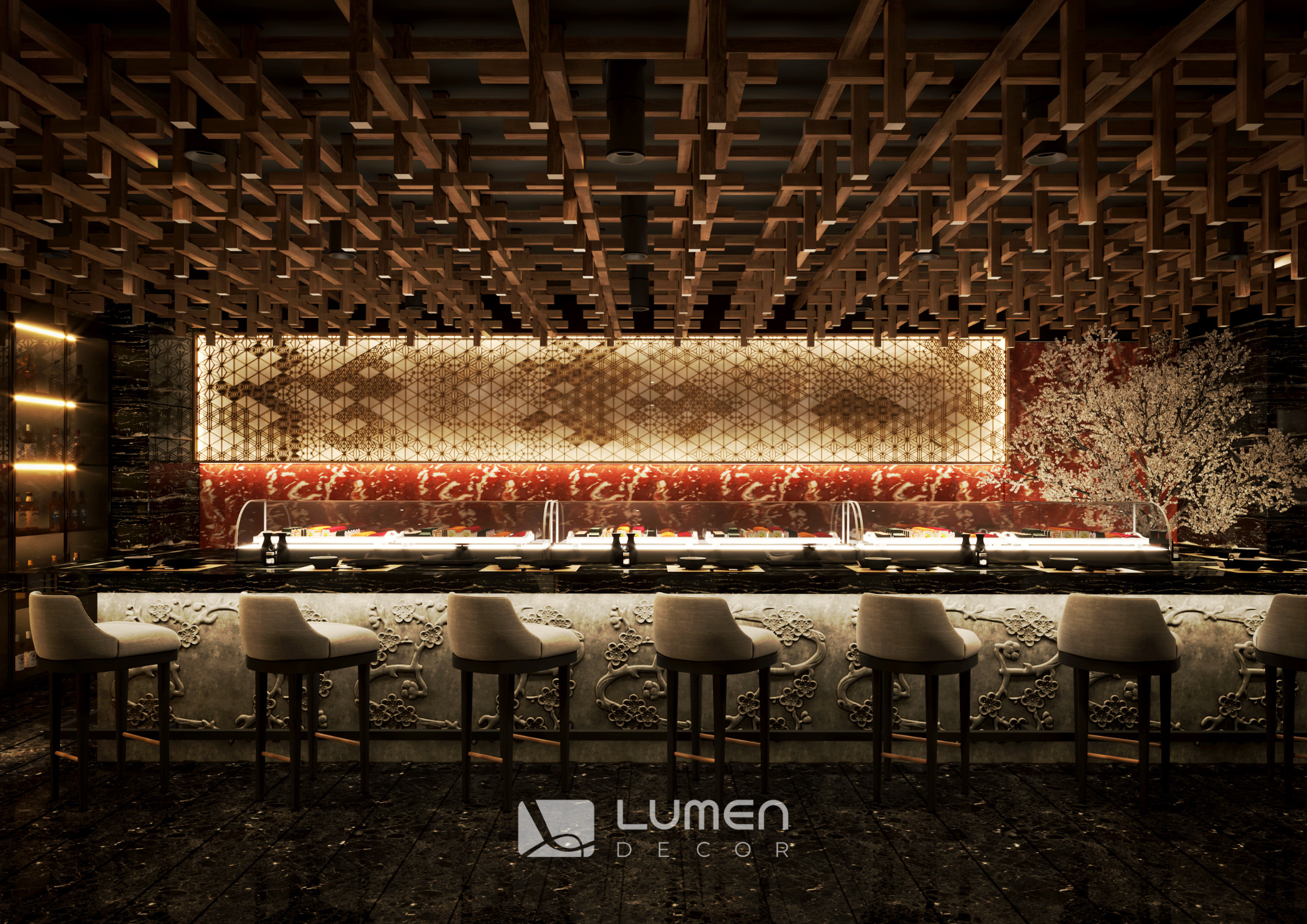 Lumen Decor – Thiết Kế Nhà Hàng Nhật Bản - Kiến Tạo Không Gian Ẩm Thực Tinh Tế 3 thiết kế nhà hàng