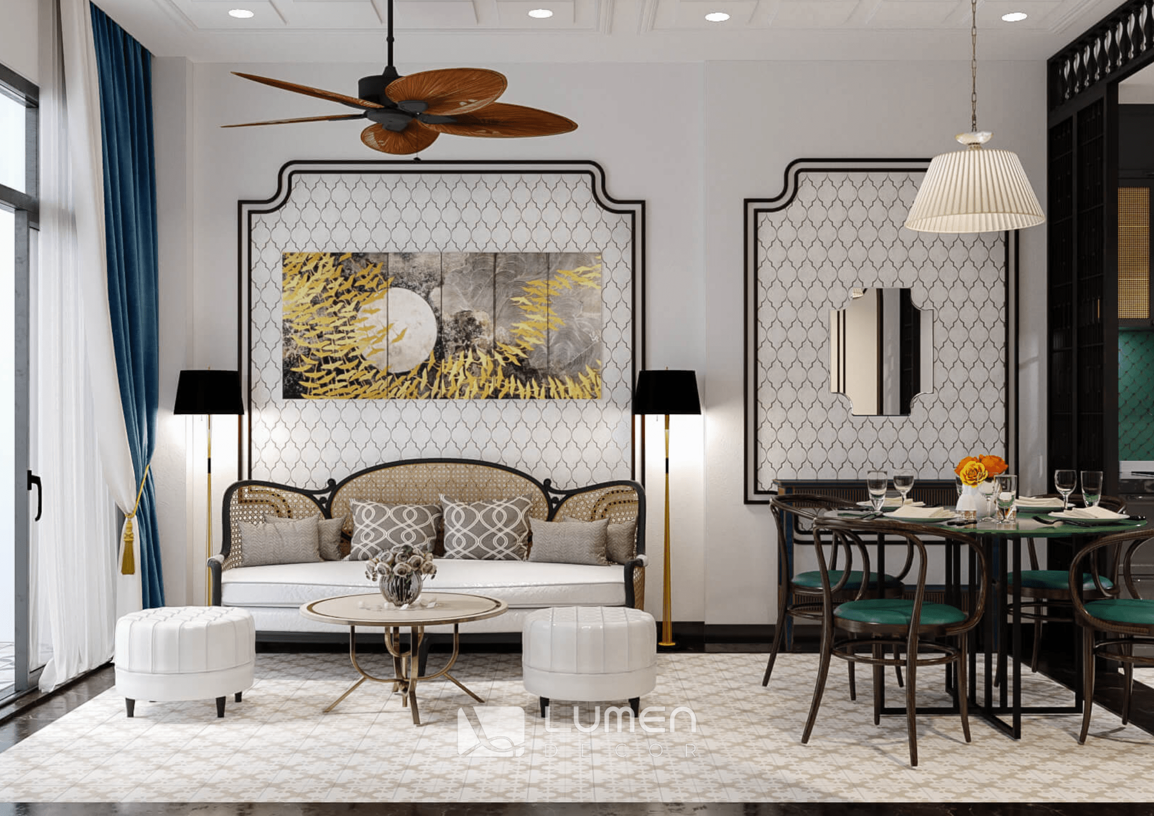 Thiết Kế căn hộ theo phong cách Indochine – Bản giao hưởng Đông Dương trong lòng căn hộ hiện đại 2 Thiết kế căn hộ