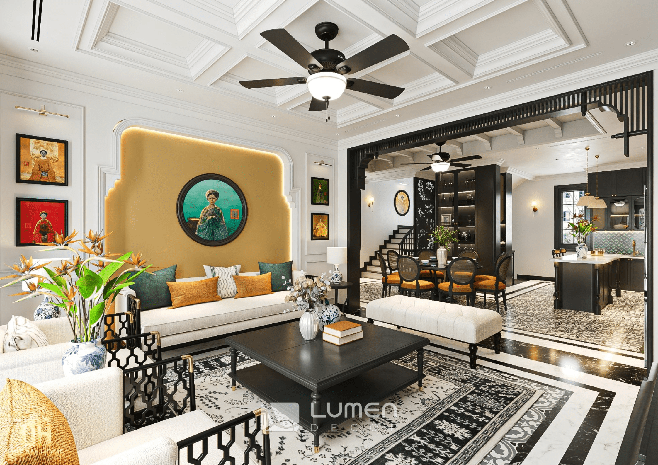 Thiết Kế căn hộ theo phong cách Indochine – Bản giao hưởng Đông Dương trong lòng căn hộ hiện đại 3 Thiết kế căn hộ