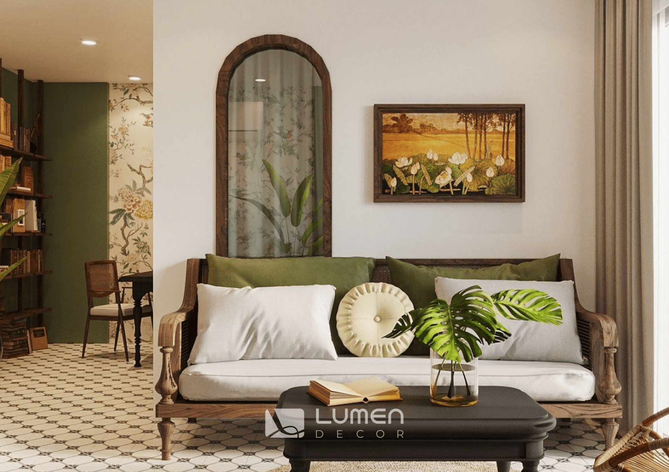 Thiết Kế căn hộ theo phong cách Indochine – Bản giao hưởng Đông Dương trong lòng căn hộ hiện đại 4 Thiết kế căn hộ